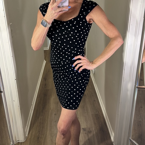 DAIIIBABYYY  -  French Lace Polyester Fiber Patchwork Dress, Summer V-neck, Elegant Polka Dot, Waistband, Slimming Long Skirt main image 0